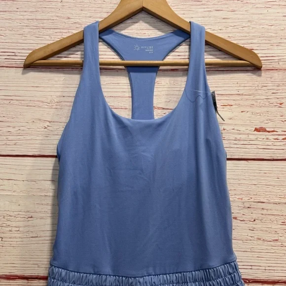 NWT Offline by Aerie Real Me Hot Stuff Romper in Blue Lion Sz S - Picture 6 of 15
